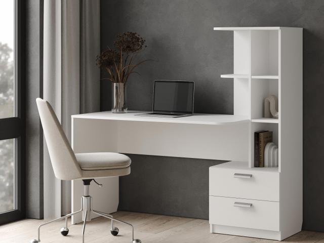 Стіл з шухлядами та надбудовою, письмовий стіл, комп'ютерний стіл, сучасний стіл, стіл з полицями